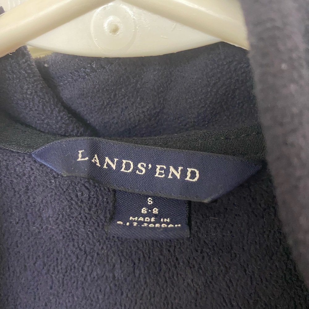 Women’s Lands End Size small half zip Pull over navy blue